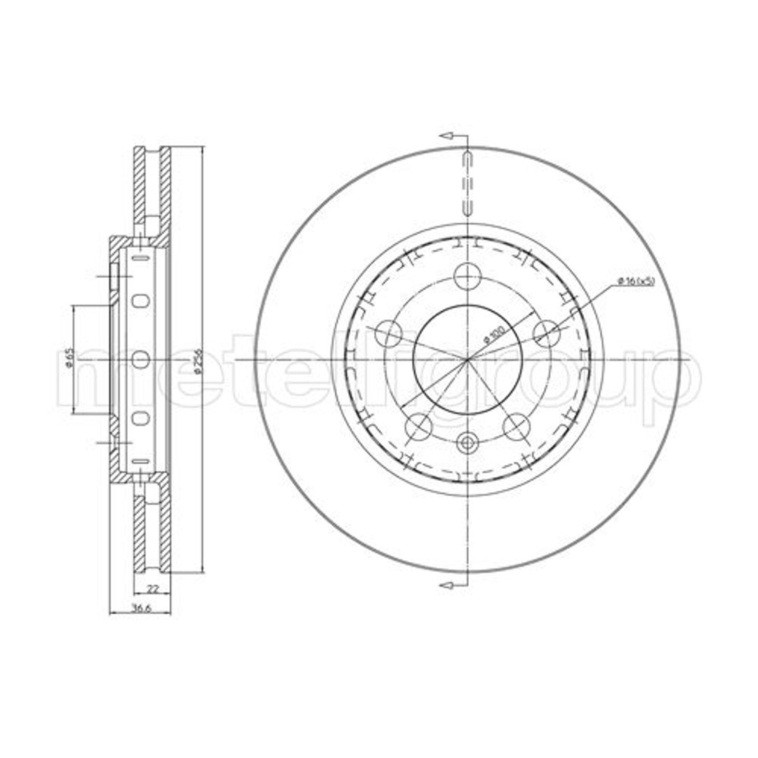 METELLI Tarcza hamulcowa 23-0695C