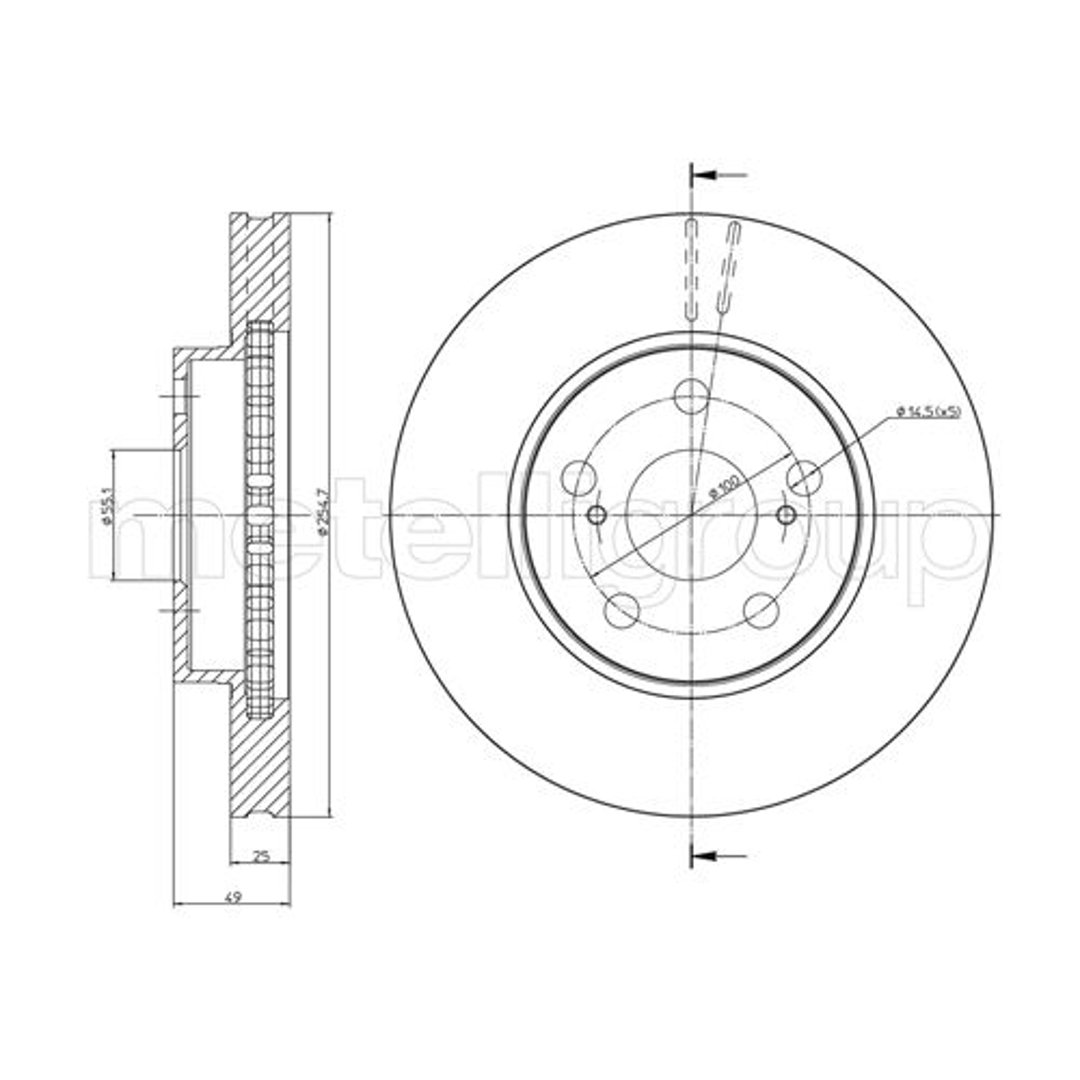 METELLI Tarcza hamulcowa 23-0646C 23-0646C