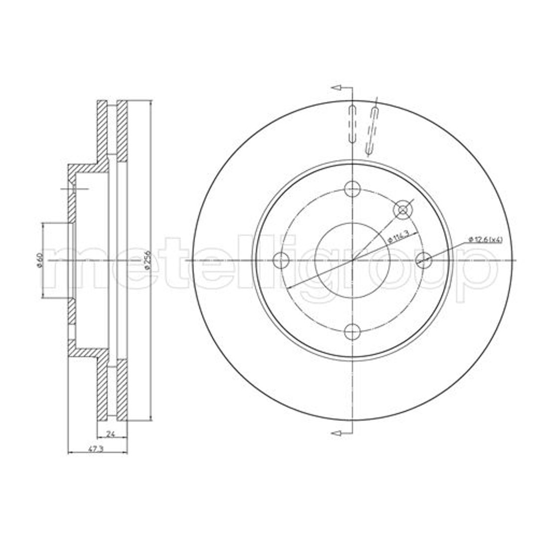 METELLI Tarcza hamulcowa 23-0719