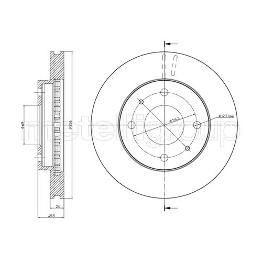 METELLI Tarcza hamulcowa 23-0653