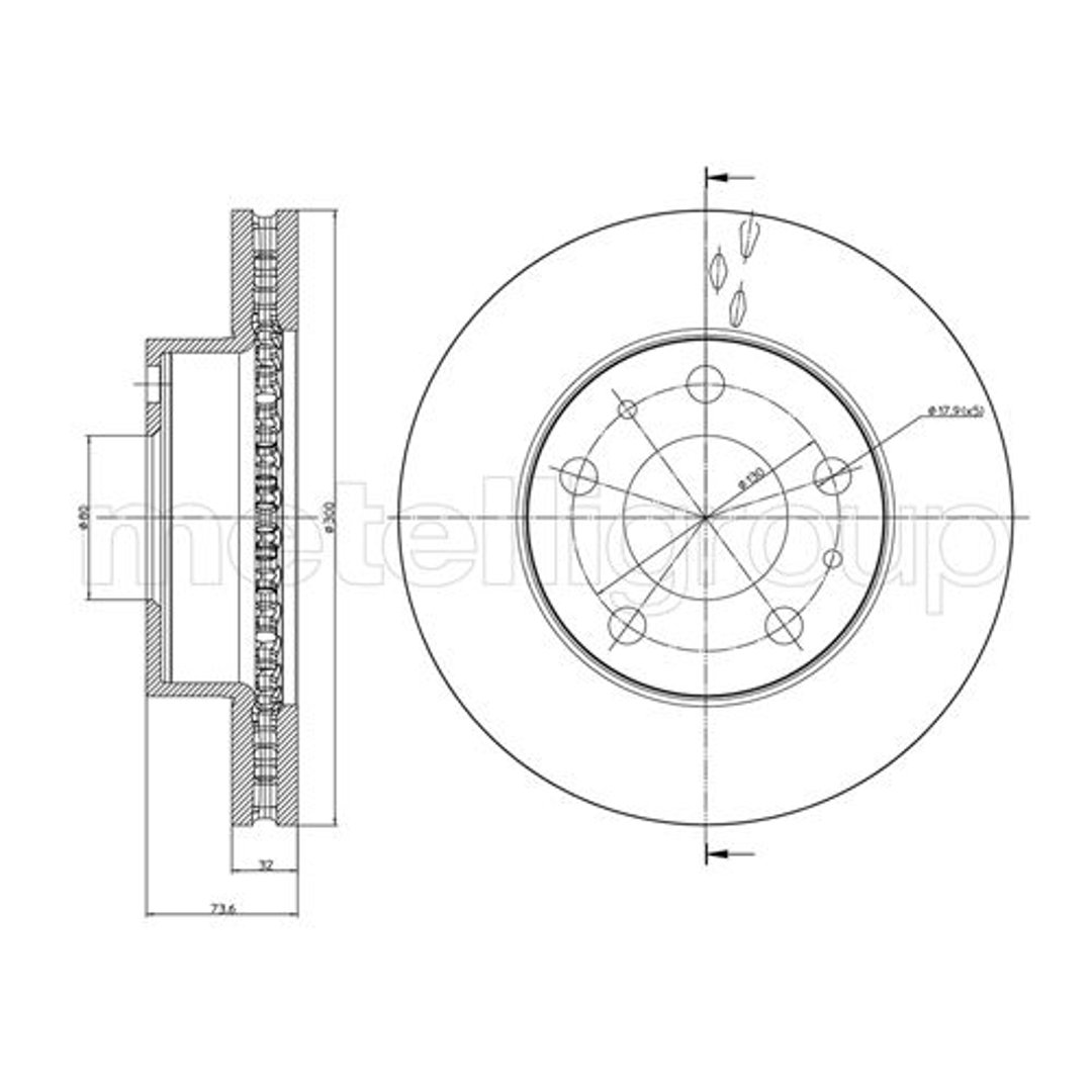 METELLI Tarcza hamulcowa 23-0885C