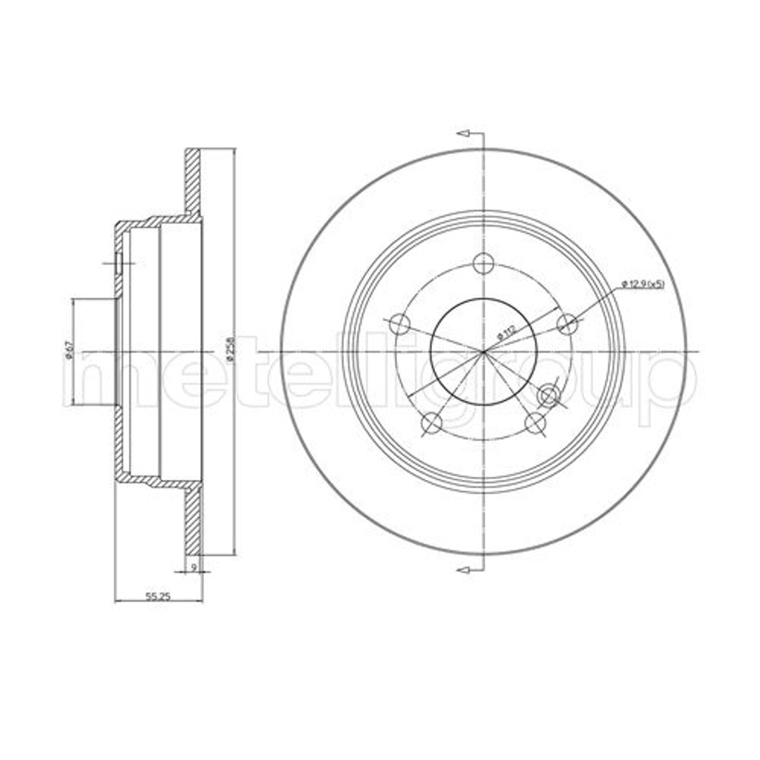 METELLI Tarcza hamulcowa 23-0315C