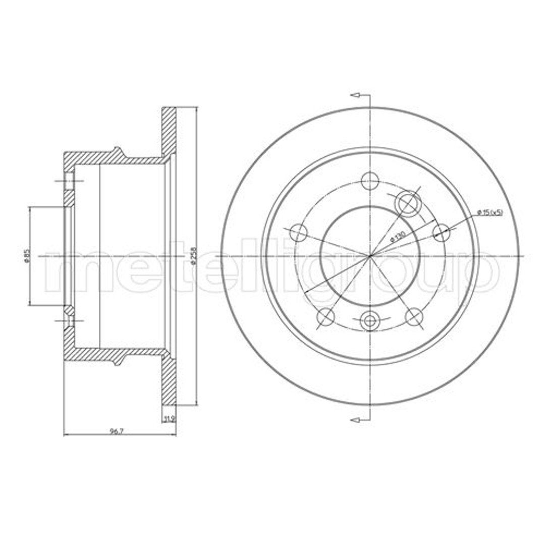 METELLI Tarcza hamulcowa 23-0491