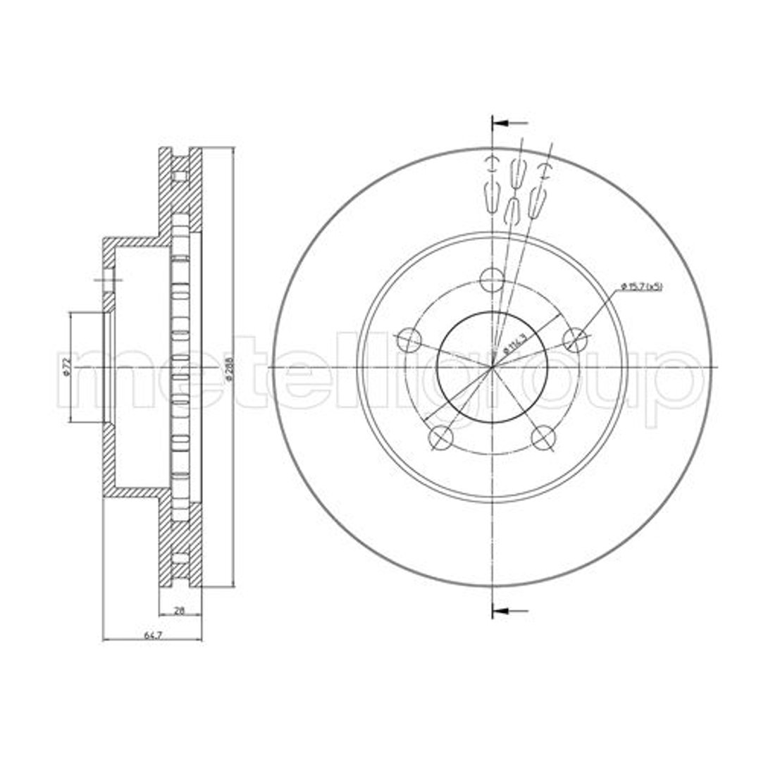 METELLI Tarcza hamulcowa 23-0781C