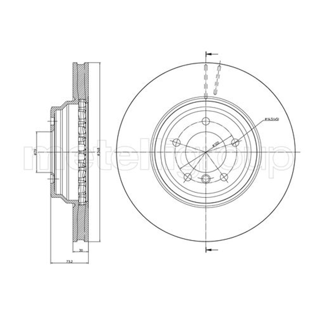 METELLI Tarcza hamulcowa 23-0874C