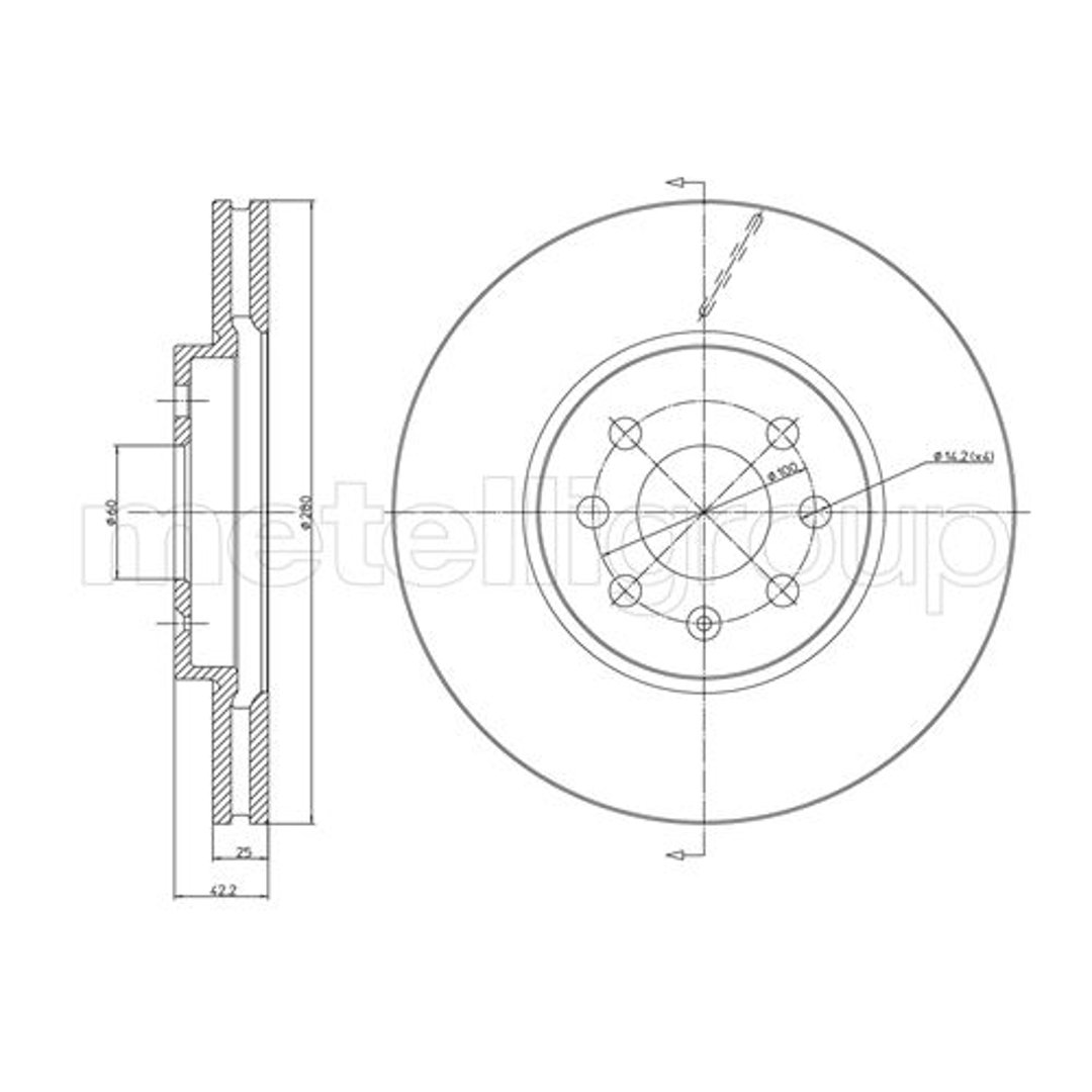 METELLI Tarcza hamulcowa 23-0800C 23-0800C