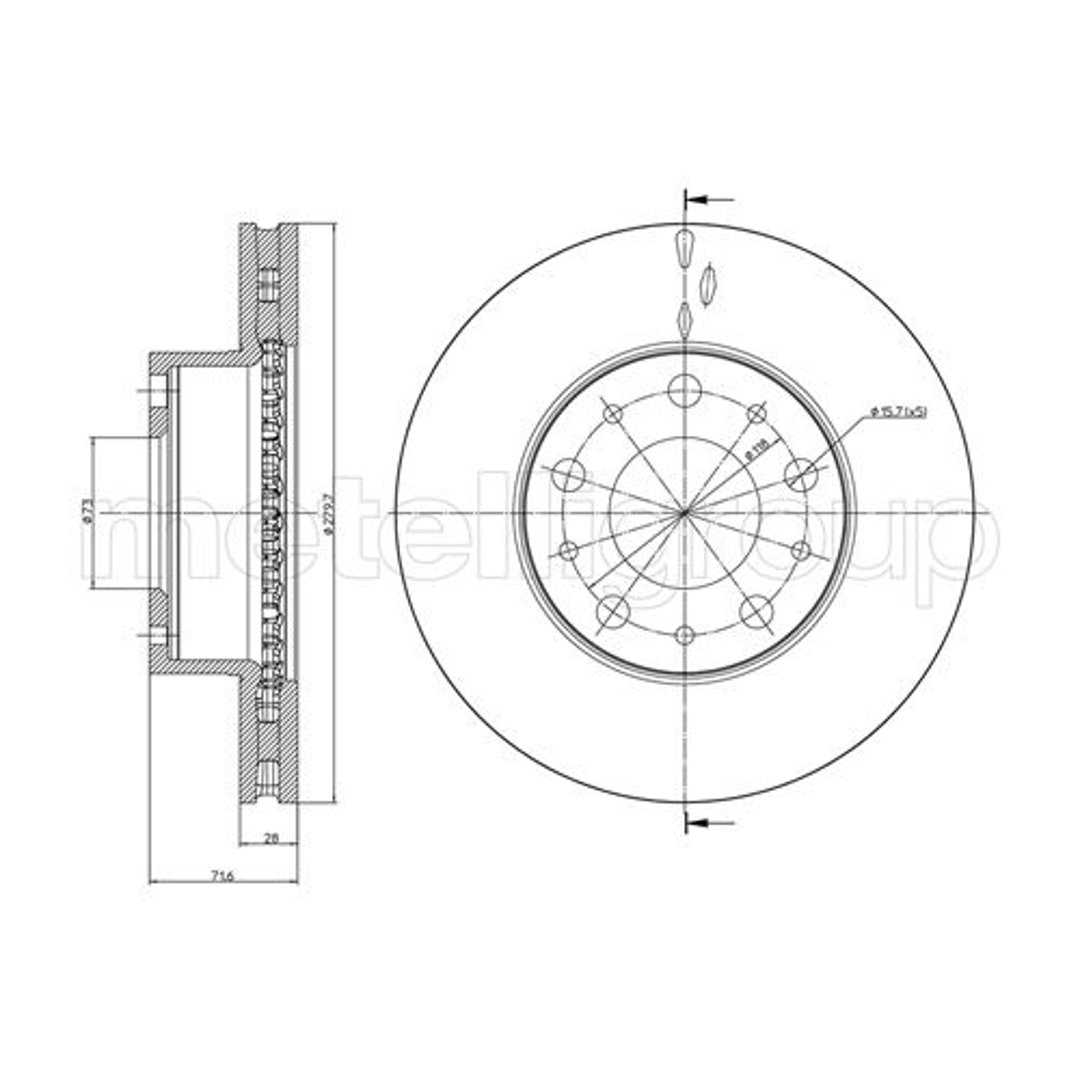 METELLI Tarcza hamulcowa 23-0884C