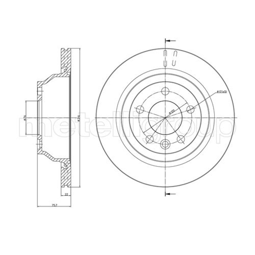METELLI Tarcza hamulcowa 23-0849C