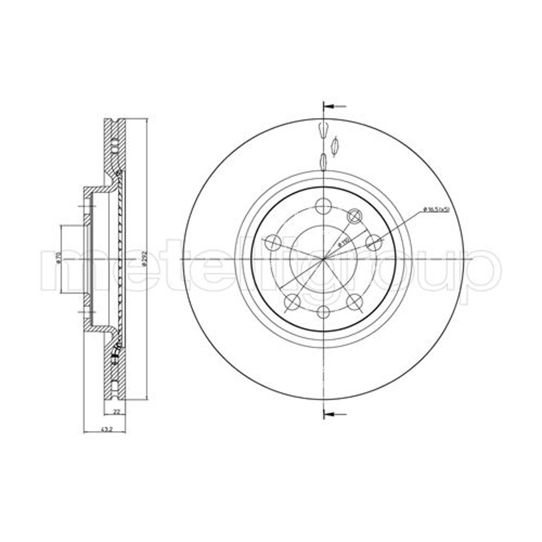 METELLI Tarcza hamulcowa 23-0863C