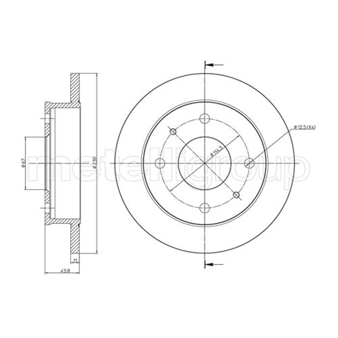 METELLI Tarcza hamulcowa 23-0594