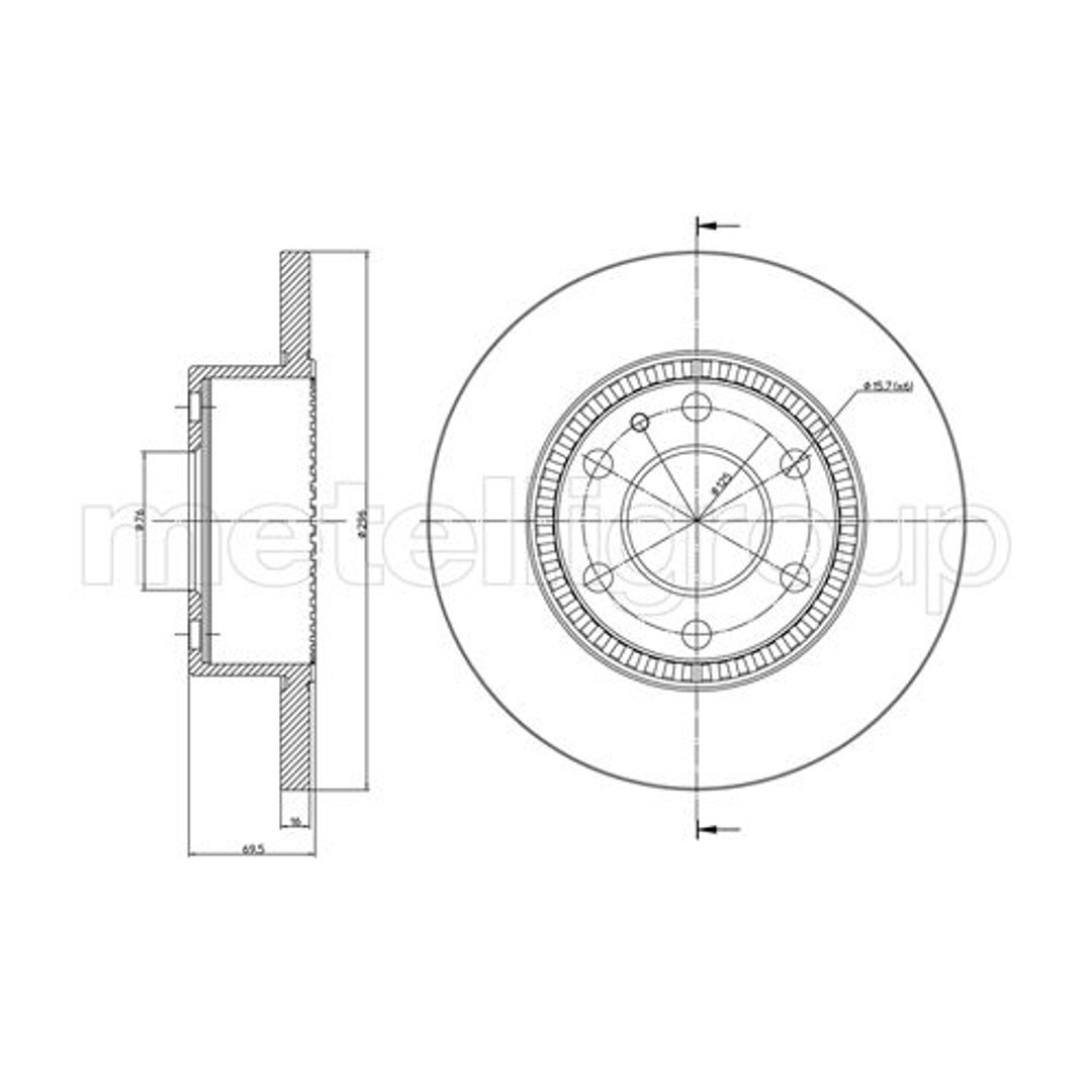 METELLI Tarcza hamulcowa 23-0910C