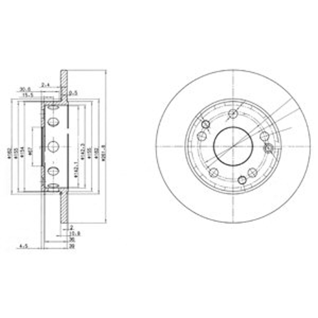 Tarcza hamulcowa DELPHI BG2288