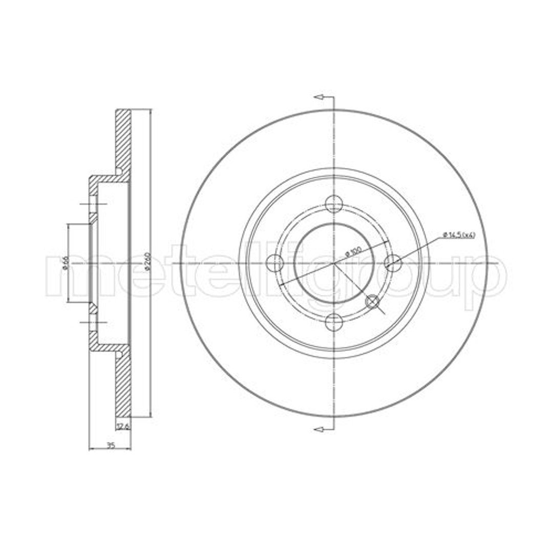 METELLI Tarcza hamulcowa 23-0122