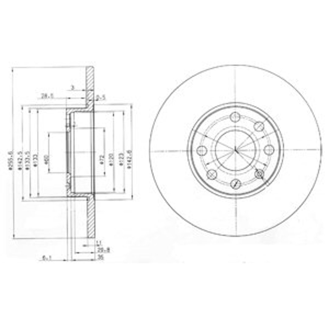 Delphi Tarcza hamulcowa BG3402