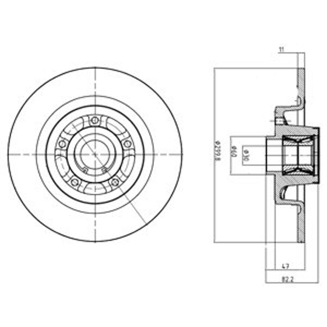 Tarcza hamulcowa DELPHI BG9027RS