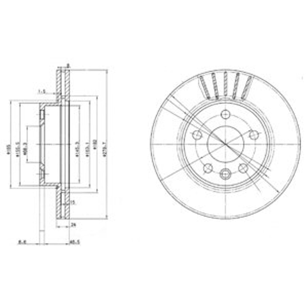 Delphi Tarcza hamulcowa BG3417