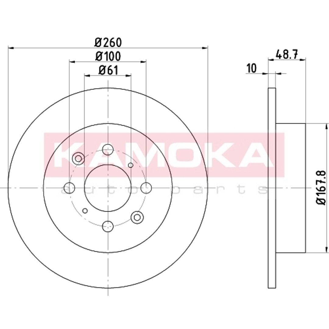 KAMOKA Tarcza hamulcowa 103151 103151
