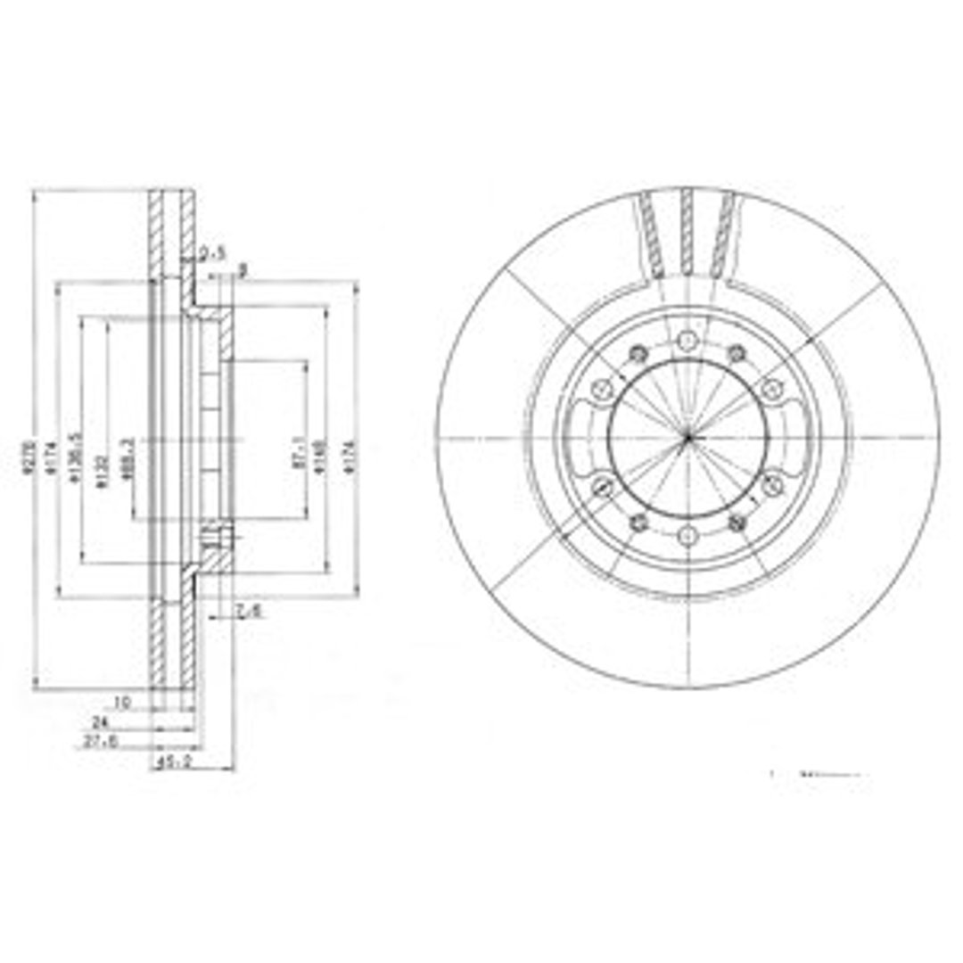 Delphi Tarcza hamulcowa BG3099
