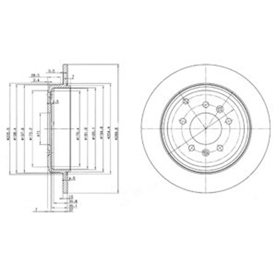 Tarcza hamulcowa DELPHI BG3684