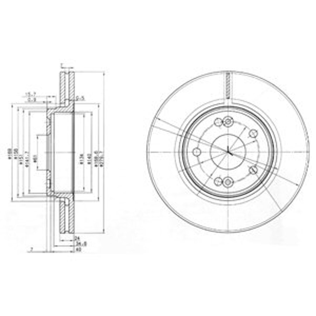 Tarcza hamulcowa DELPHI BG3733