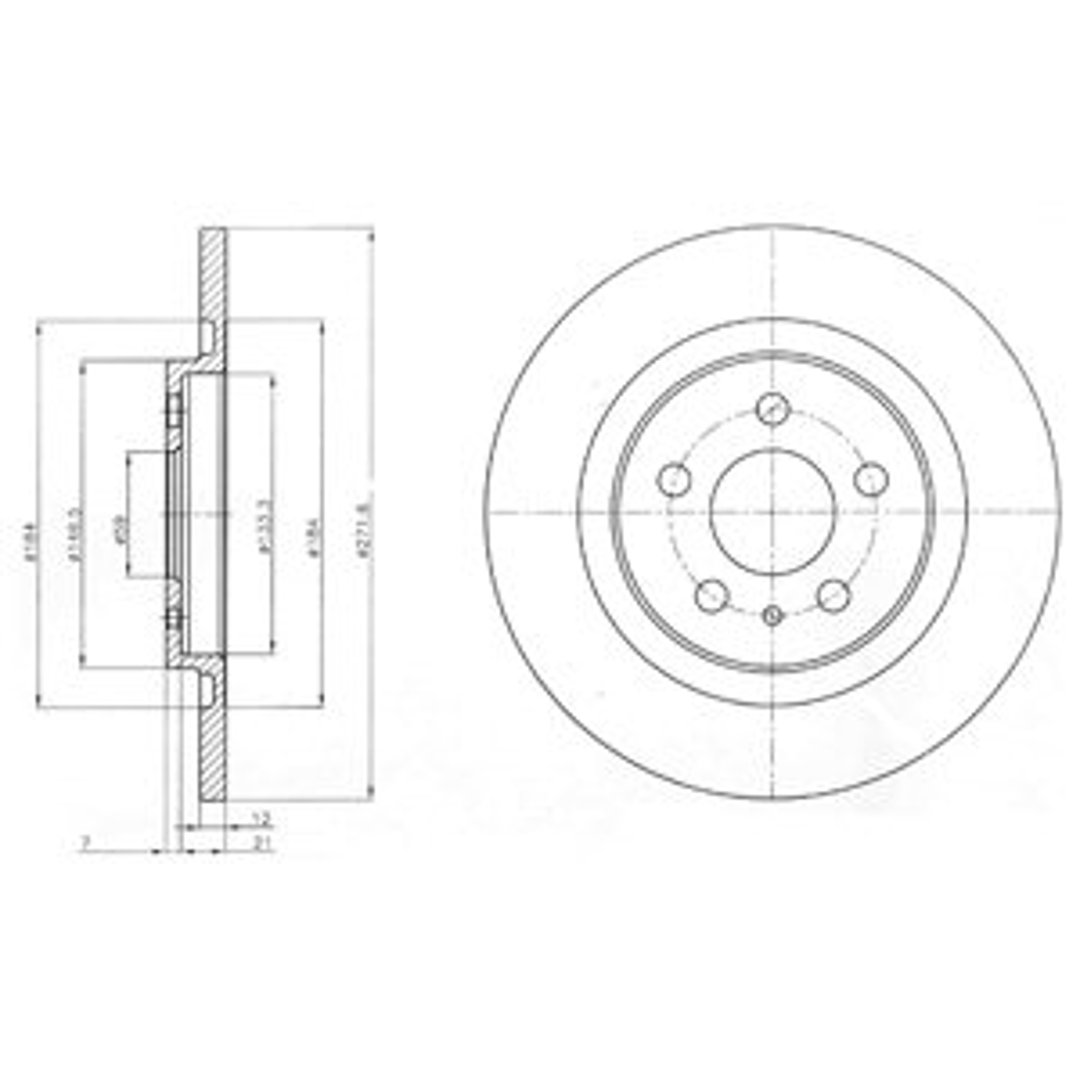Tarcza hamulcowa DELPHI BG3741