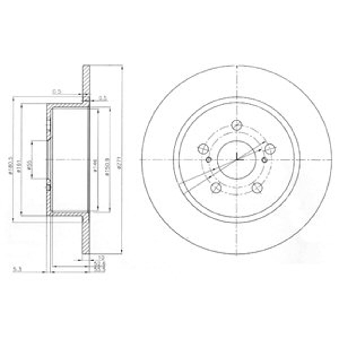 Tarcza hamulcowa DELPHI BG3922