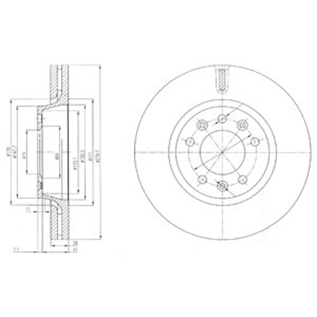 Tarcza hamulcowa DELPHI BG4084