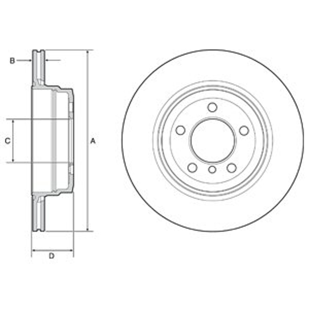 Tarcza hamulcowa DELPHI BG4937C