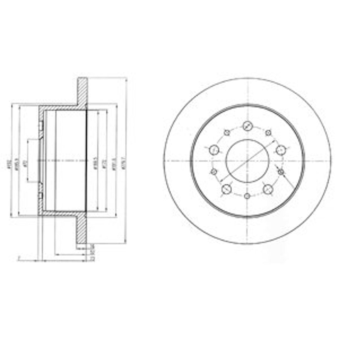Tarcza hamulcowa DELPHI BG4061