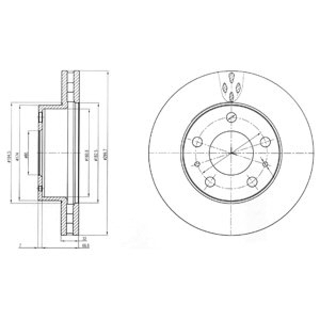 Tarcza hamulcowa DELPHI BG4060