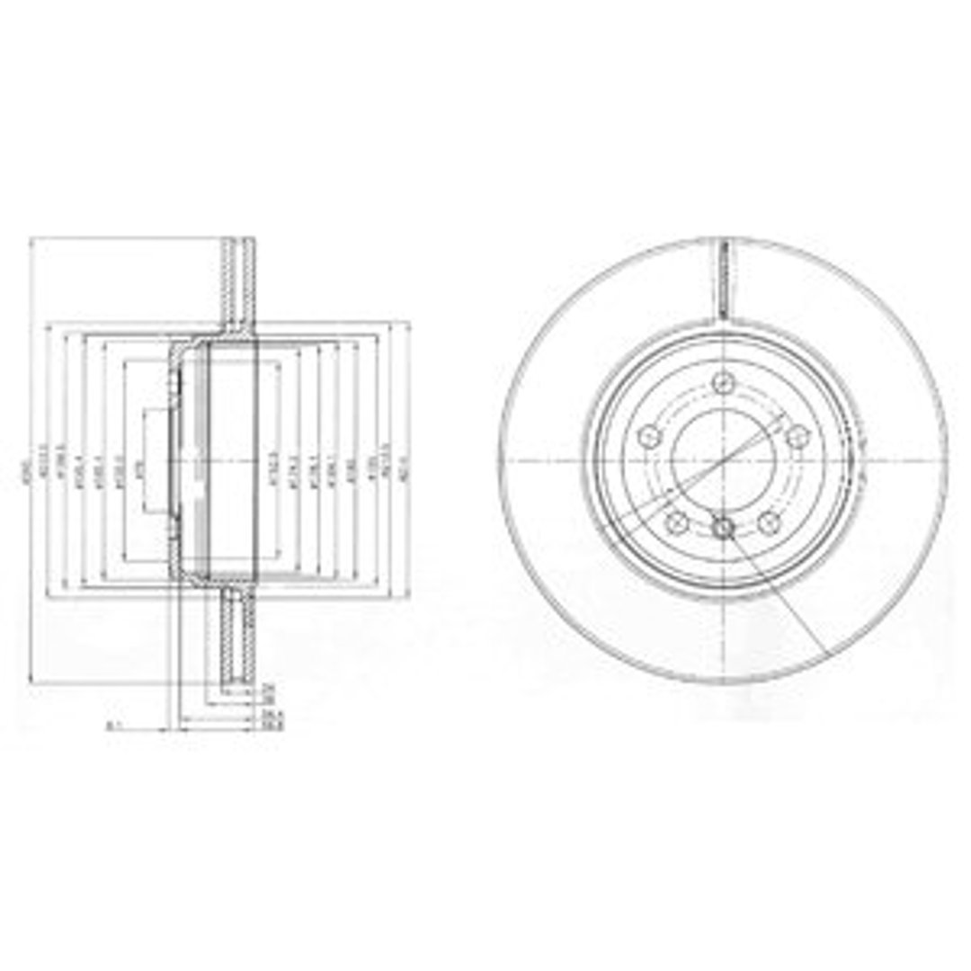 DELPHI Tarcza hamulcowa BG9789
