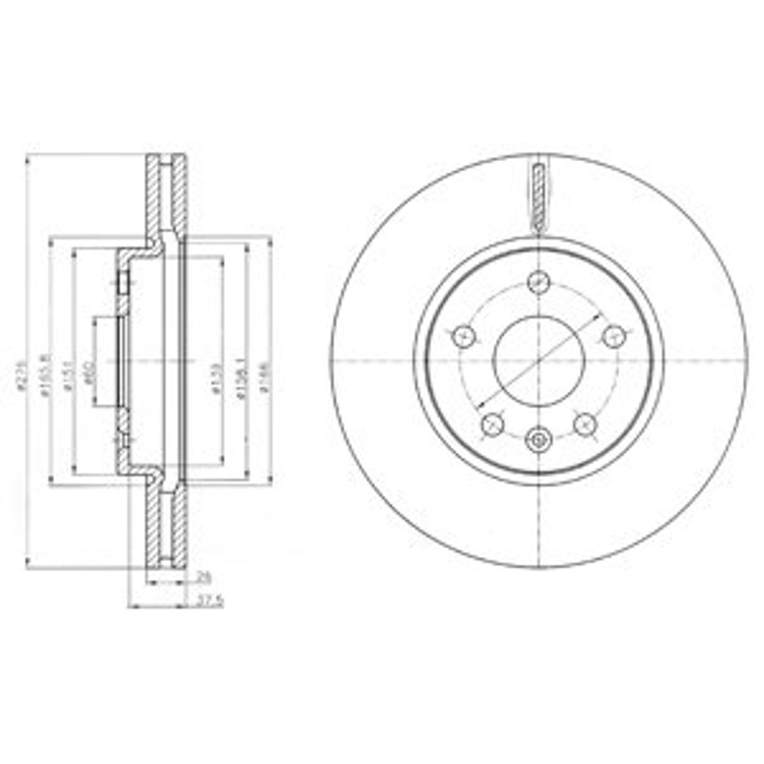 DELPHI Tarcza hamulcowa BG4191