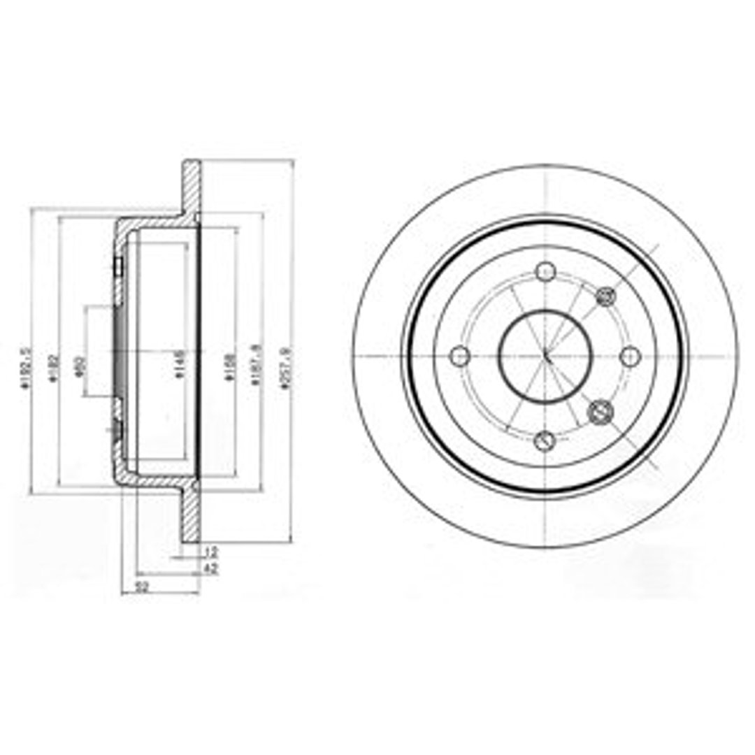 Tarcza hamulcowa DELPHI BG4194