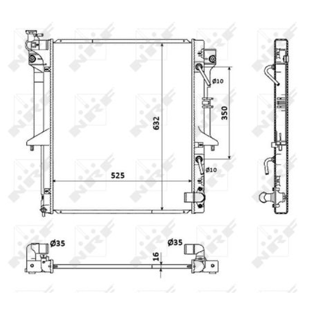 NRF Chłodnica, układ chłodzenia silnika NRF 53909 53909