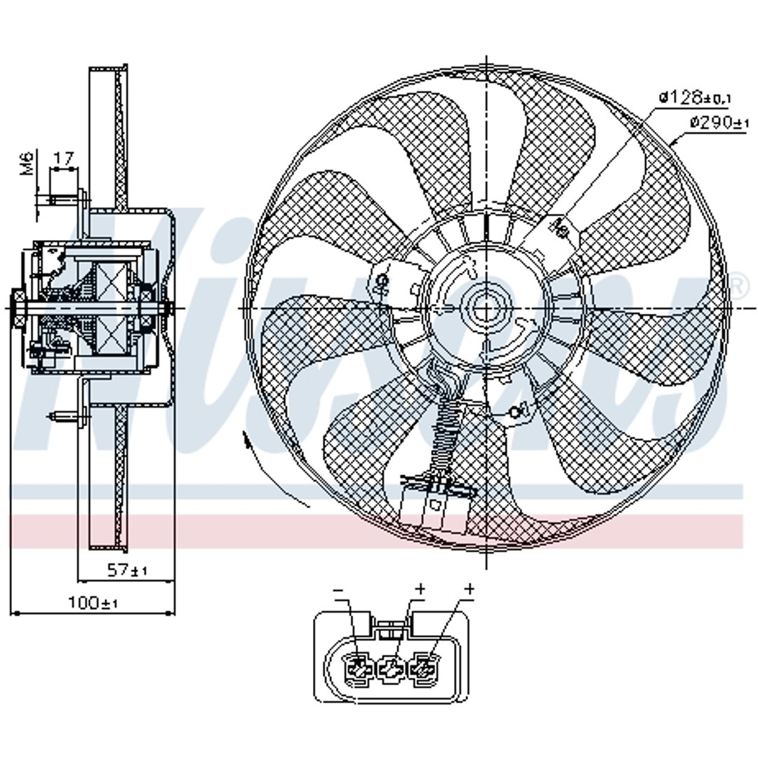 NISSENS Wentylator, chłodzenie silnika NISSENS 85684