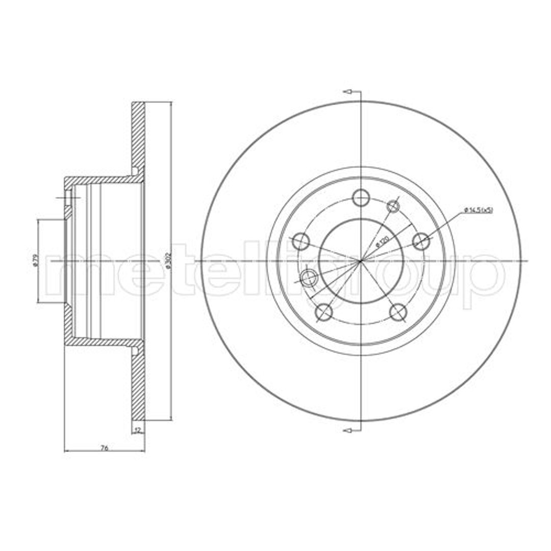 METELLI Tarcza hamulcowa 23-0187