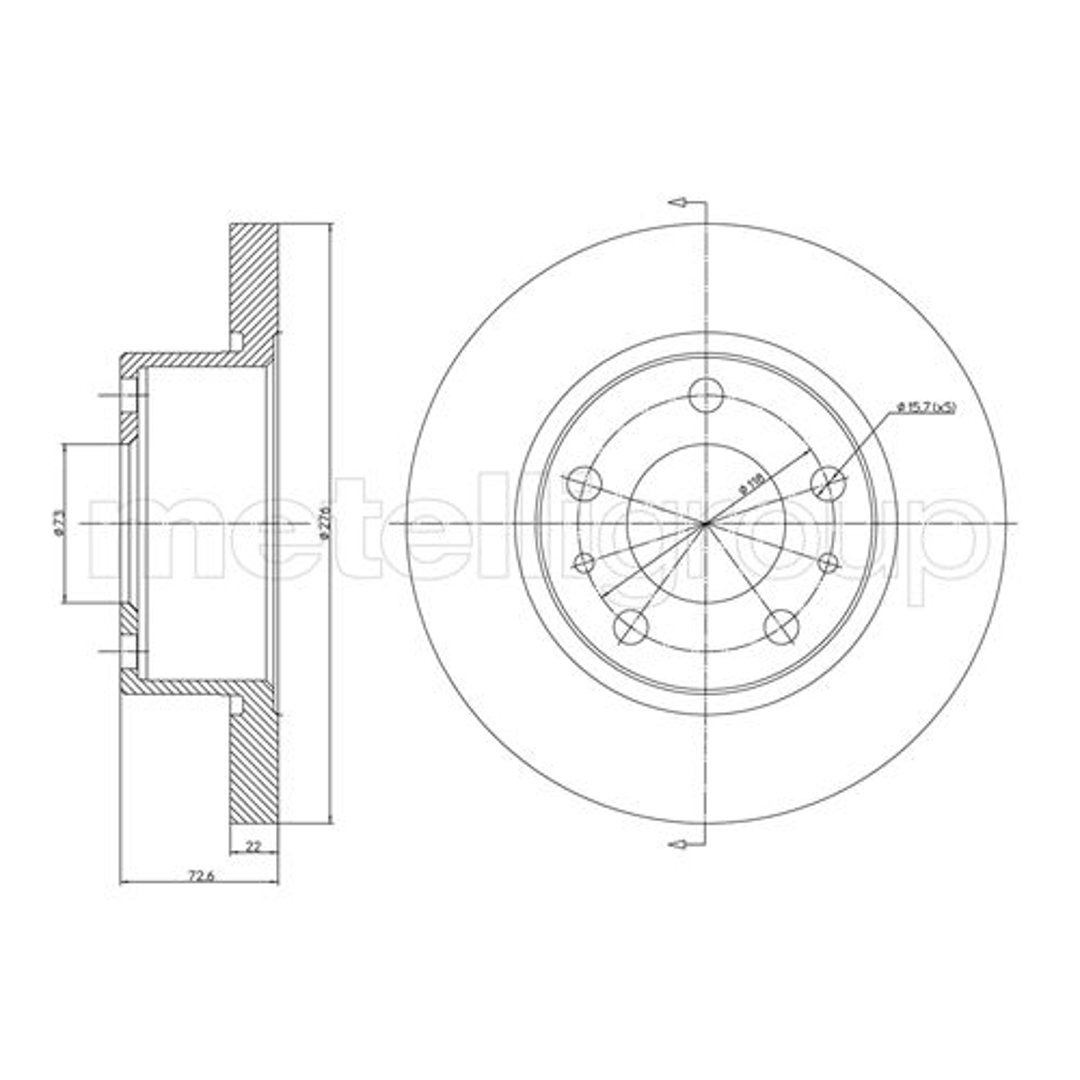 METELLI Tarcza hamulcowa 23-0570