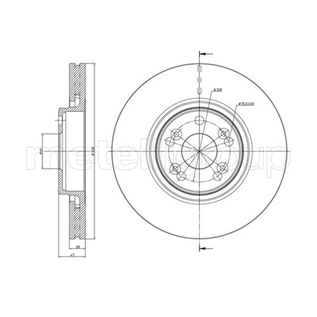 METELLI Tarcza hamulcowa 23-0673C