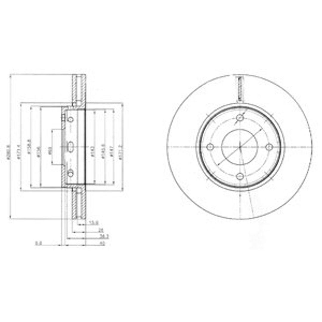 Tarcza hamulcowa DELPHI BG4127