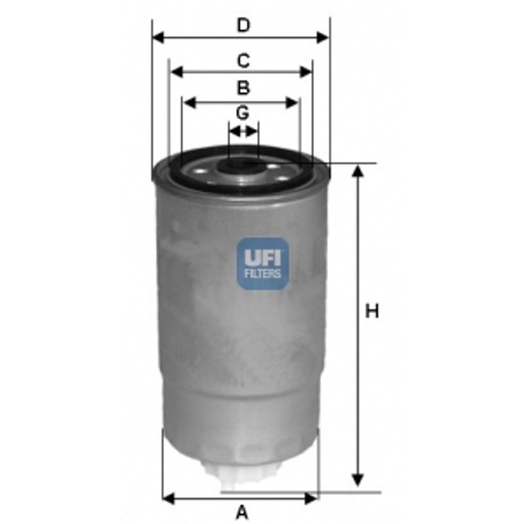 Filtr paliwa UFI Filtry 24.384.00
