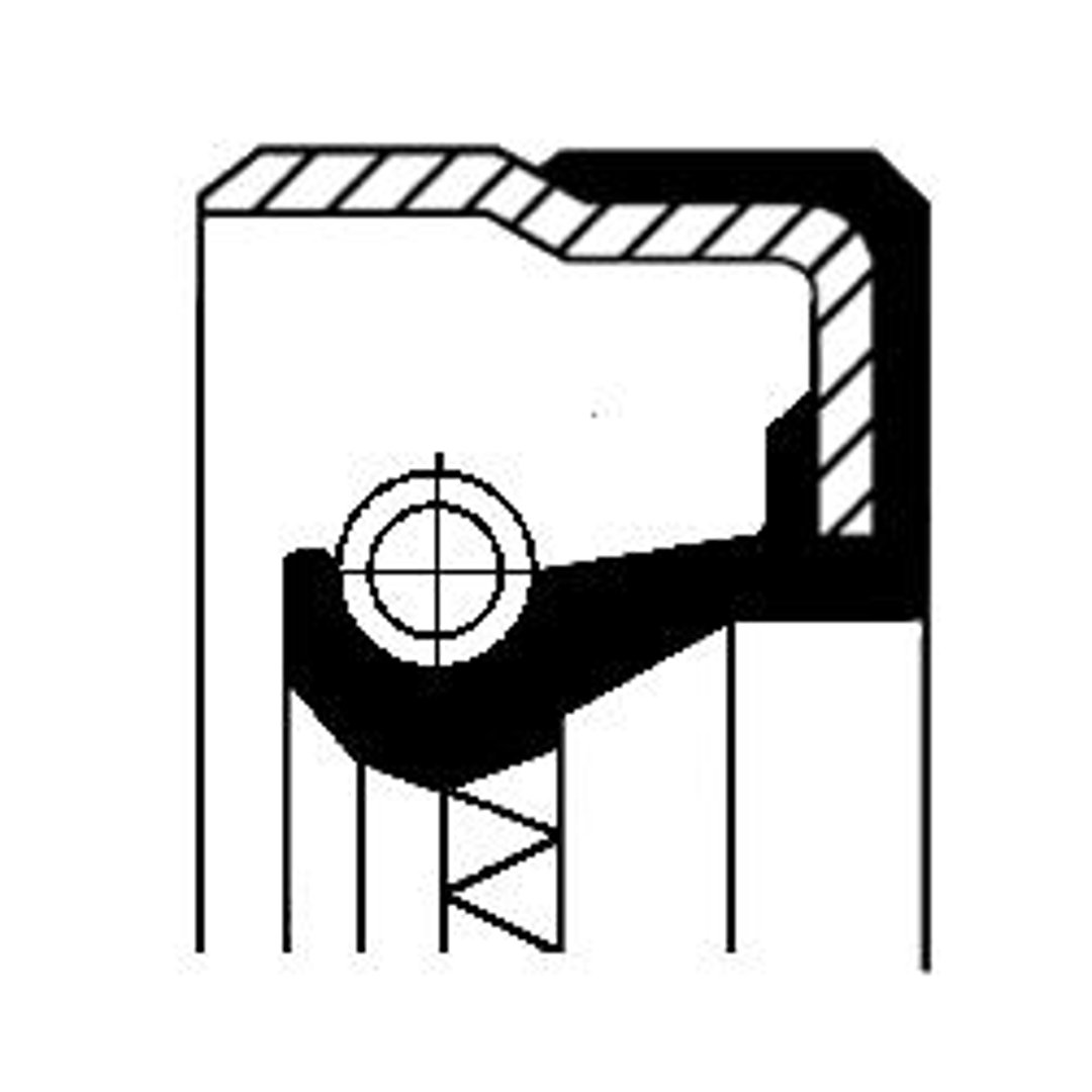 CORTECO Pierżcień uszczelniający wału, różnicowy 01025620B