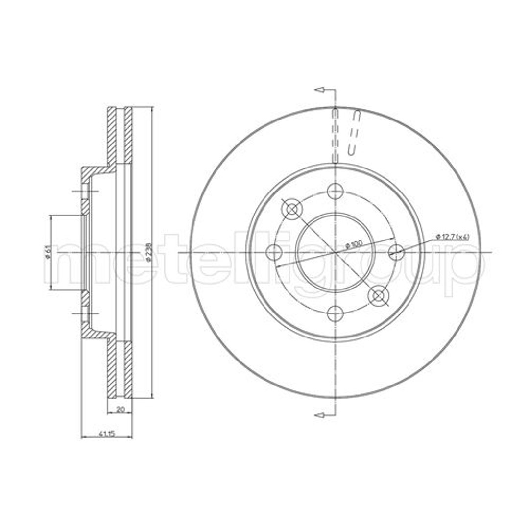 METELLI Tarcza hamulcowa 23-0110