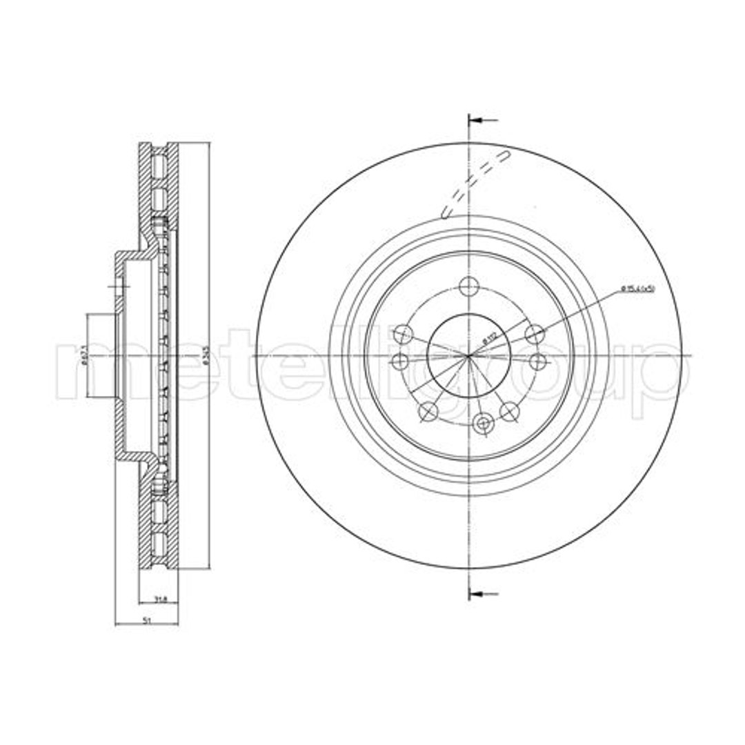 METELLI Tarcza hamulcowa 23-0842C
