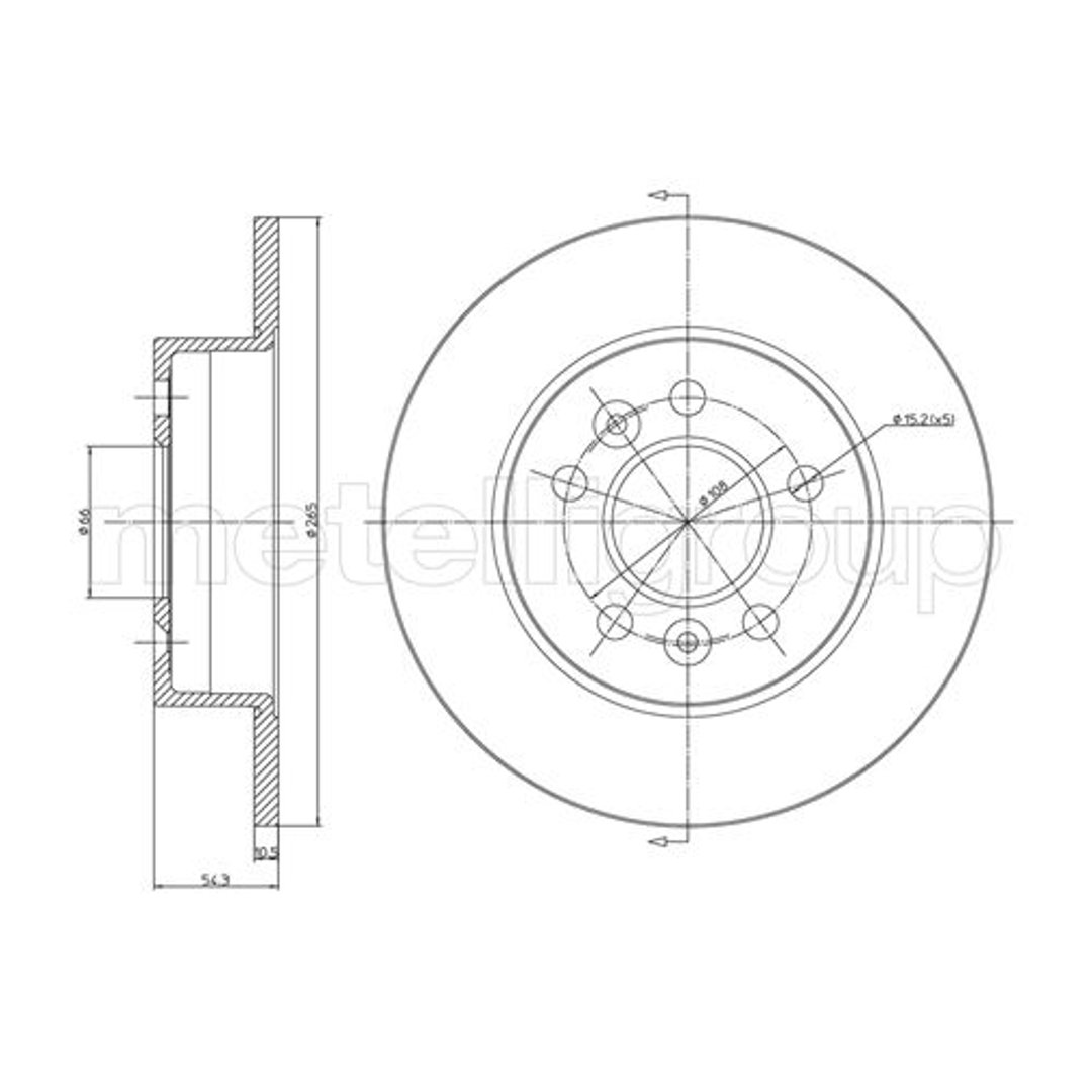 METELLI Tarcza hamulcowa 23-0482C