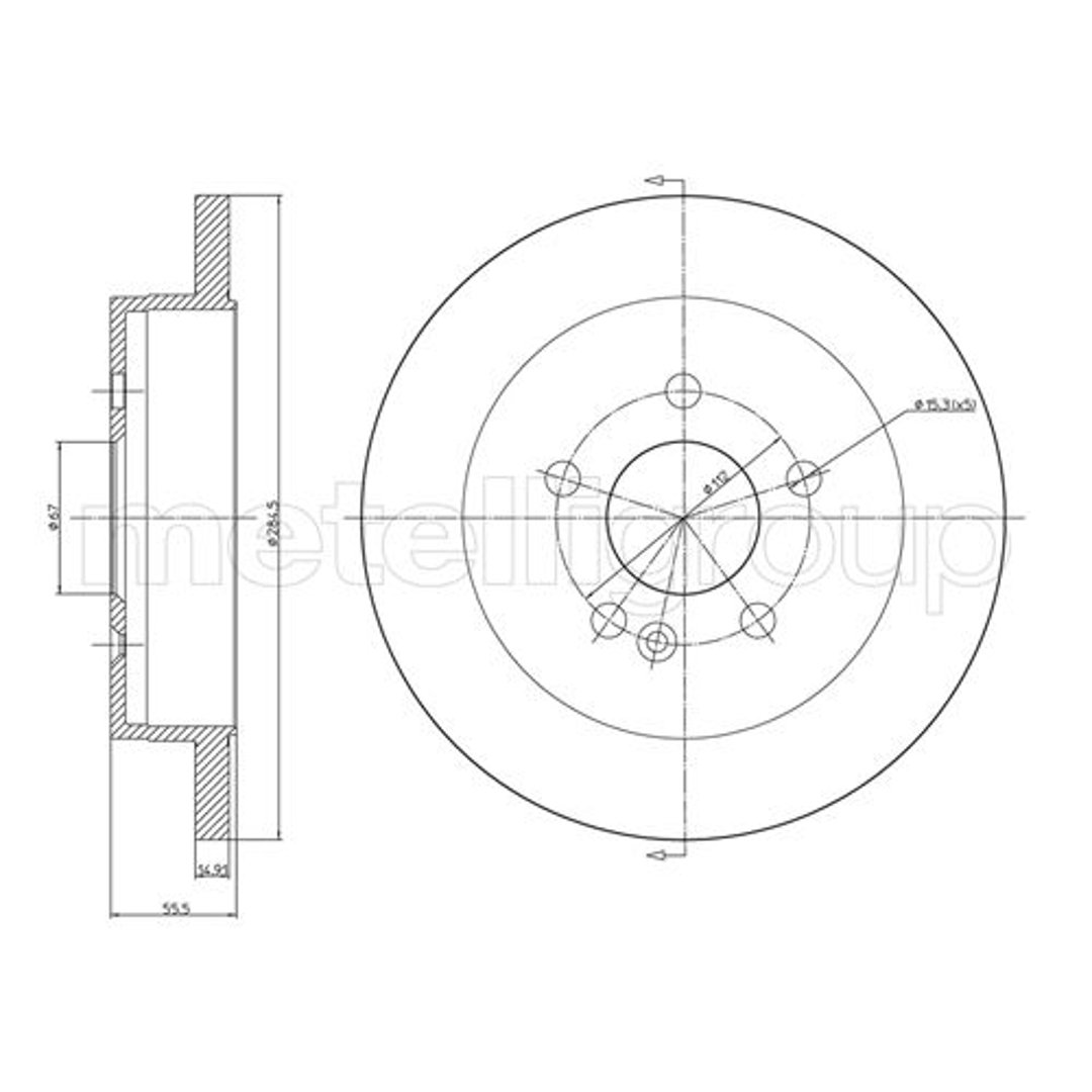 METELLI Tarcza hamulcowa 23-0769C