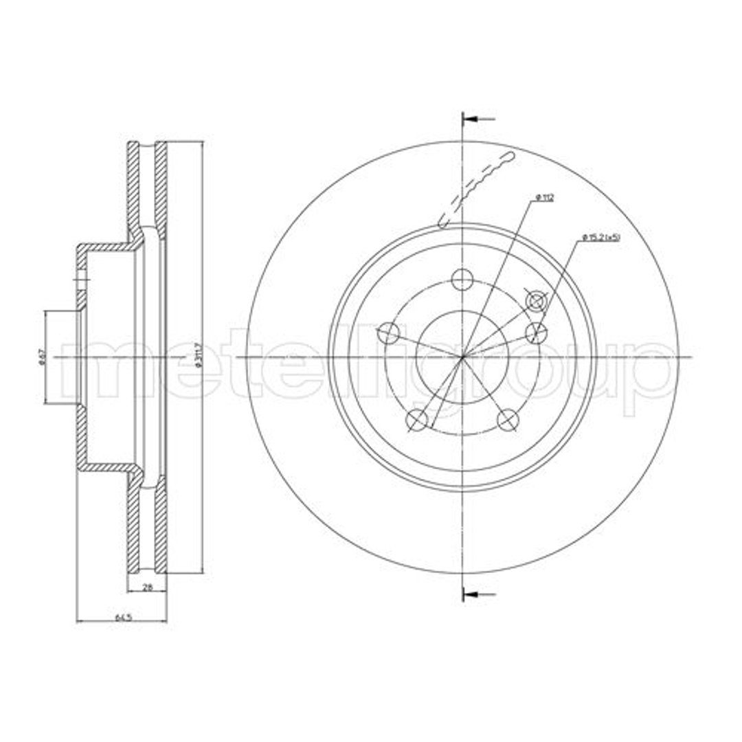 METELLI Tarcza hamulcowa 23-0602C