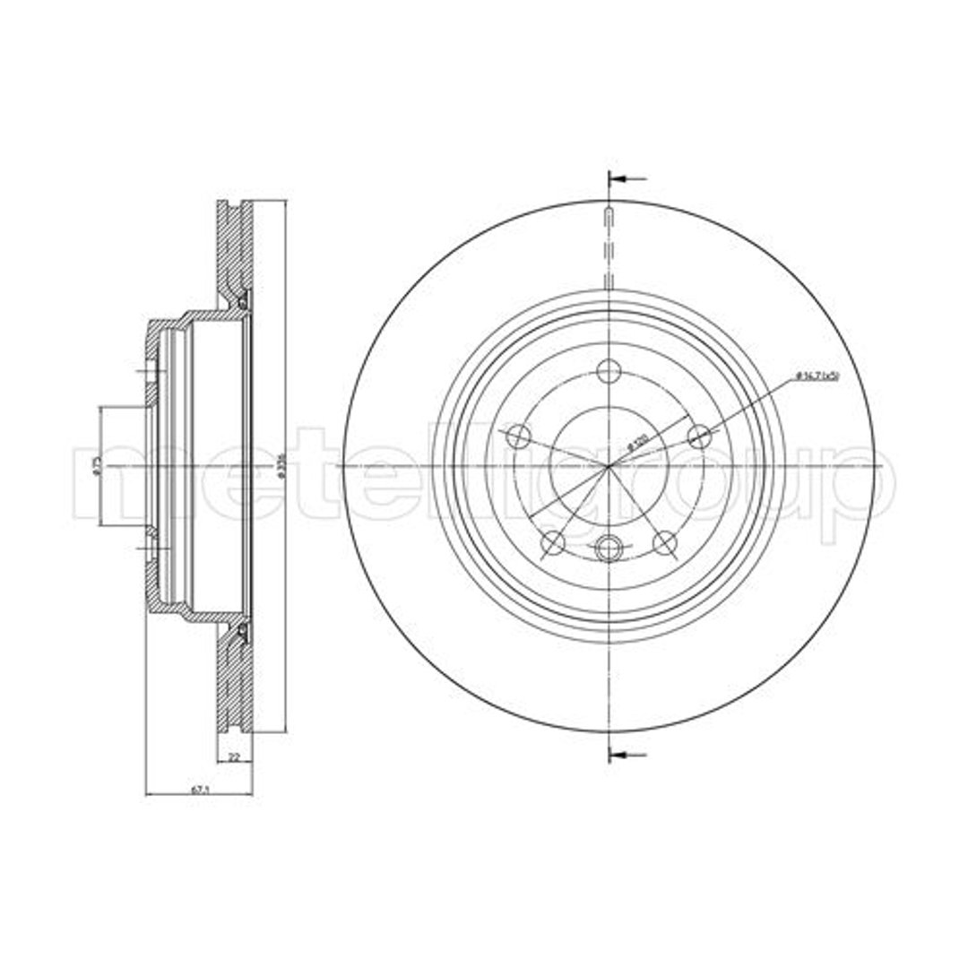 METELLI Tarcza hamulcowa 23-0873C