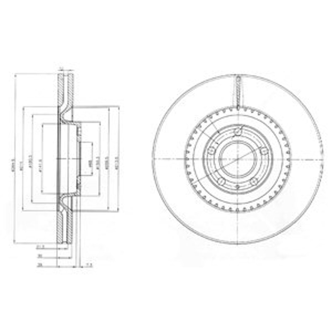 DELPHI Tarcza hamulcowa BG9003