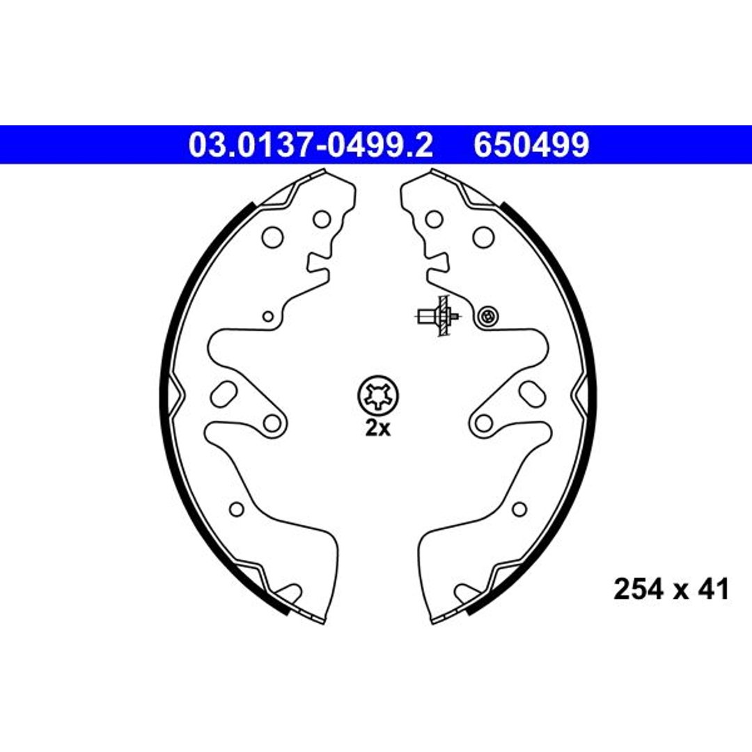 ATE Zestaw szczęk hamulcowych 03.0137-0499.2