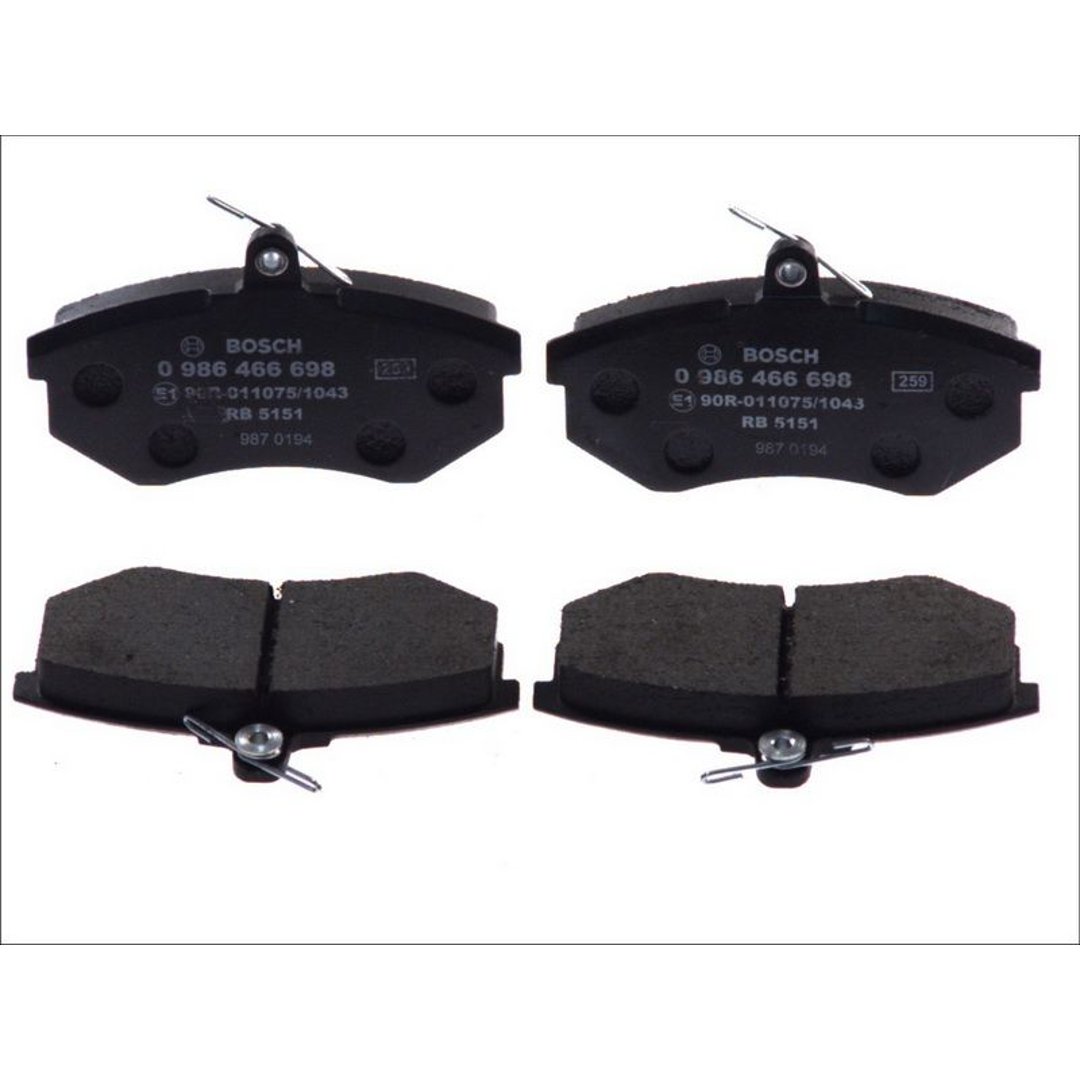 Bosch Zestaw klocków hamulcowych, hamulce tarczowe 0 986 466 698